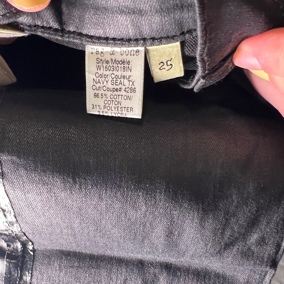 Rag And Bone For Intermix Size 28 Black - Picture 3 of 5